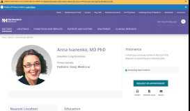
							         Anna Ivanenko, MD, PhD | Northwestern Medicine								  
							    