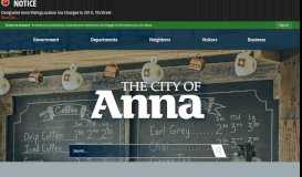 
							         Anna, TX - Official Website | Official Website								  
							    