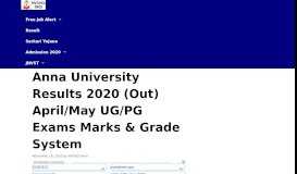 
							         Anna University Results 2019 April/May UG/PG Exams Grade & Mark								  
							    
