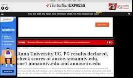 
							         Anna University UG, PG results declared, check scores at aucoe ...								  
							    