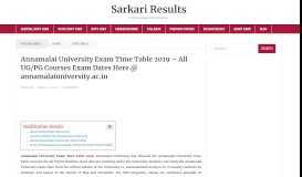 
							         Annamalai University Exam Time Table 2019 | DDE All UG/PG Exam ...								  
							    