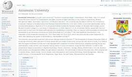 
							         Annamalai University - Wikipedia								  
							    