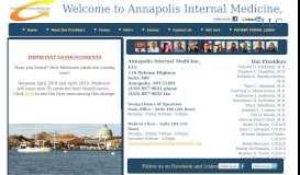 
							         Annapolis Internal Medicine, LLC | Annapolis, MD 21401								  
							    