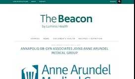 
							         Annapolis OB-GYN Associates Joins Anne Arundel Medical Group ...								  
							    