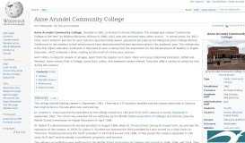 
							         Anne Arundel Community College - Wikipedia								  
							    