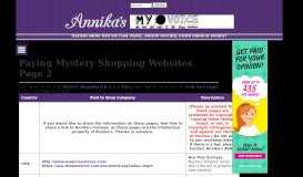 
							         Annika's - Paying Mystery Shopping Page 2								  
							    