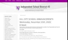 
							         Announcements - Hill City School								  
							    