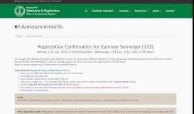 
							         Announcements - KFUPM | Deanship of Admissions & Registration ...								  
							    