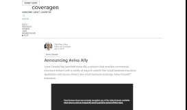 
							         Announcing Aviva Ally - Coverager								  
							    