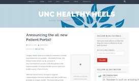 
							         Announcing the all new Patient Portal! – UNC Healthy Heels								  
							    