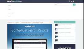 
							         Announcing the Contextual Search Results Widget - ServicePortal.io ...								  
							    