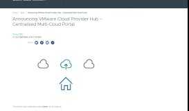 
							         Announcing VMware Cloud Provider Hub – Centralized Multi-Cloud ...								  
							    