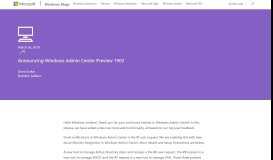 
							         Announcing Windows Admin Center Preview 1903 - Windows Blog								  
							    