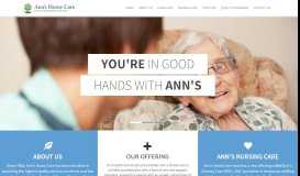 
							         Anns Home Care | Homecare NI | Private Care Northern Ireland								  
							    