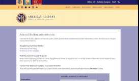 
							         Annual Assessments | American Academy								  
							    