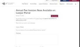 
							         Annual Fee Invoices Now Available on Lawyer Portal – Law Society ...								  
							    