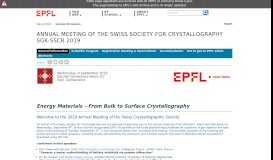 
							         Annual meeting of the Swiss Society for Crystallography SGK-SSCr ...								  
							    