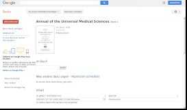 
							         Annual of the Universal Medical Sciences								  
							    