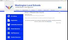 
							         Annual Online Student Data Update • Page - Washington Local Schools								  
							    