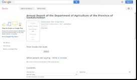 
							         Annual Report of the Department of Agriculture of the Province of ...								  
							    