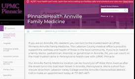 
							         Annville Family Medicine | Primary Care Physicians in Annville, PA ...								  
							    
