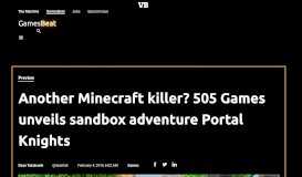 
							         Another Minecraft killer? 505 Games unveils sandbox adventure ...								  
							    