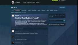 
							         Another Test Subject Found? :: Portal 2 General Discussions								  
							    