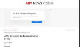 
							         ANP Promote Individual News Story - ART NEWS PORTAL								  
							    