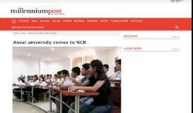 
							         Ansal university comes to NCR - Millennium Post								  
							    