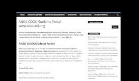 
							         ANSU-COOU Students Portal - www.coou.edu.ng - Eduloaded								  
							    