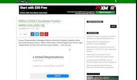 
							         ANSU-COOU Students Portal - www.coou.edu.ng - Schoolinfong.com								  
							    