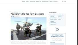 
							         Answers To the Top Navy Questions | Military.com								  
							    