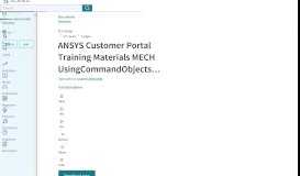 
							         ANSYS Customer Portal Training Materials MECH ... - Scribd								  
							    