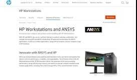 
							         ANSYS | Workstations Solution Partner | HP® Australia - HP.com								  
							    