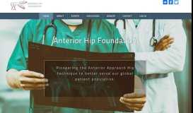 
							         Anterior Hip Foundation: Pioneering the Anterior Approach Hip ...								  
							    