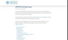 
							         ANTHC Job Openings | Alaska Native Tribal Health Consortium								  
							    