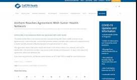 
							         Anthem Reaches Agreement With Sutter Health Network - CalCPA ...								  
							    