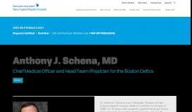 
							         Anthony J. Schena – New England Baptist Hospital								  
							    