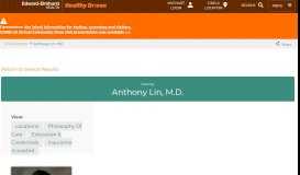 
							         Anthony Lin | Edward-Elmhurst Health								  
							    