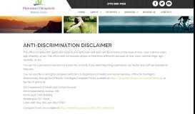 
							         Anti-Discrimination Policy for Myerstown Chiropractic Wellness Center								  
							    
