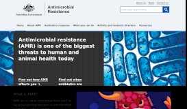 
							         Antimicrobial resistance (AMR)								  
							    
