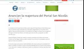 
							         Anuncian la reapertura del Portal San Nicolás - La Red Corrientes 107.1								  
							    