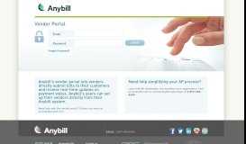 
							         Anybill AP Vendor Portal - Login								  
							    