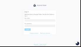 
							         Anymail finder: Log in								  
							    