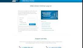 
							         ANZ Direct Online | Log on								  
							    