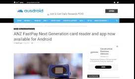 
							         ANZ FastPay Next Generation card reader and app now available for ...								  
							    
