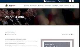 
							         ANZAC Portal - RSLWA								  
							    