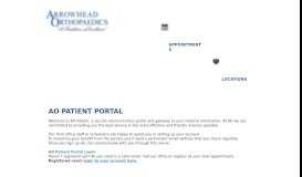 
							         AO Direct Patient Portal | Arrowhead Orthopaedics								  
							    