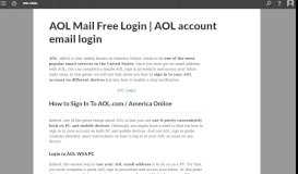 
							         AOL Mail Free Login | AOL account email login - Scalar								  
							    