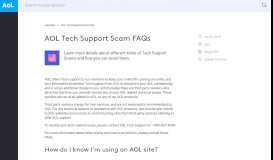 
							         AOL Tech Support Scam FAQs - AOL Help								  
							    